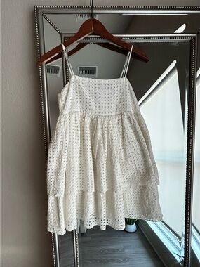 Urban Outfitters White Eyelet Baby Doll Dress - size 0